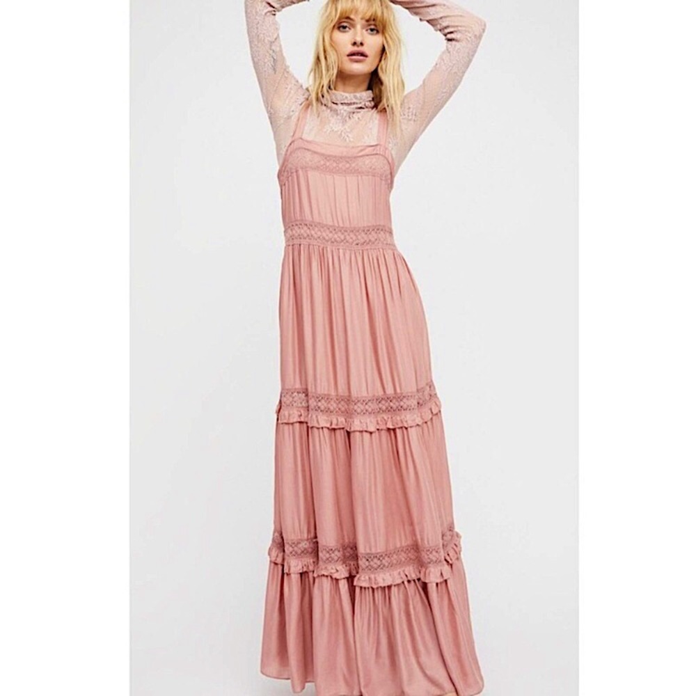 RARE FP Maxi Simply Peasant Dress in Mauve!